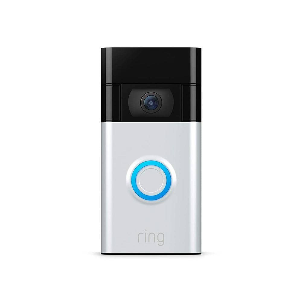 Ring Video Doorbell - Smart Wireless WiFi Doorbell Camera with Built-in Battery, 2-Way Talk, Night Vision, Satin Nickel 