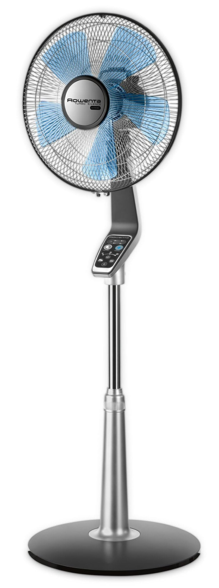 Rowenta Turbo Silence Standing Floor Fan with Remote 53 Inches Ultra Quiet Fan Oscillating, Portable, 5 Speeds, Indoor, 