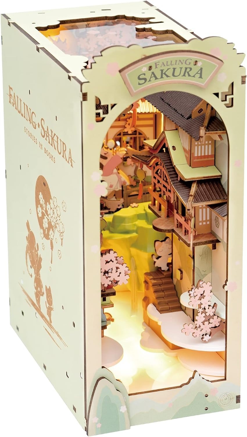 Rowood DIY 3D Wooden Puzzle Book End Kits for Adult Falling Sakura $19.73 Free Shipping w/Prime or orders $35