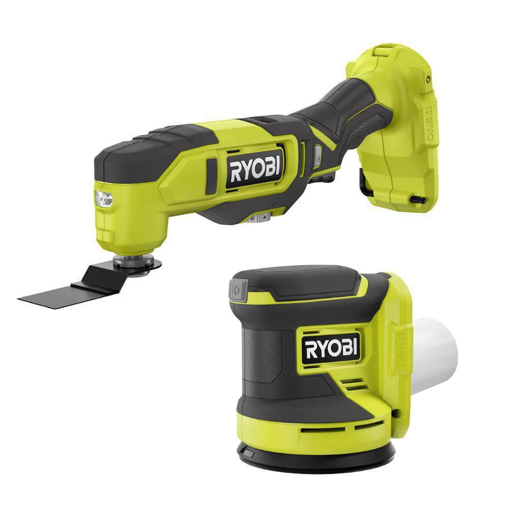 Rvyobi ONE 18V Cordless 2-Tool Combo Kit with Multi-Tool and 5 in. Random Orbit Sander Tools Only - $79 at Home Depot