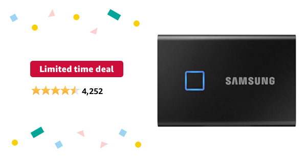 SAMSUNG T7 Touch Portable SSD 2TB - $129