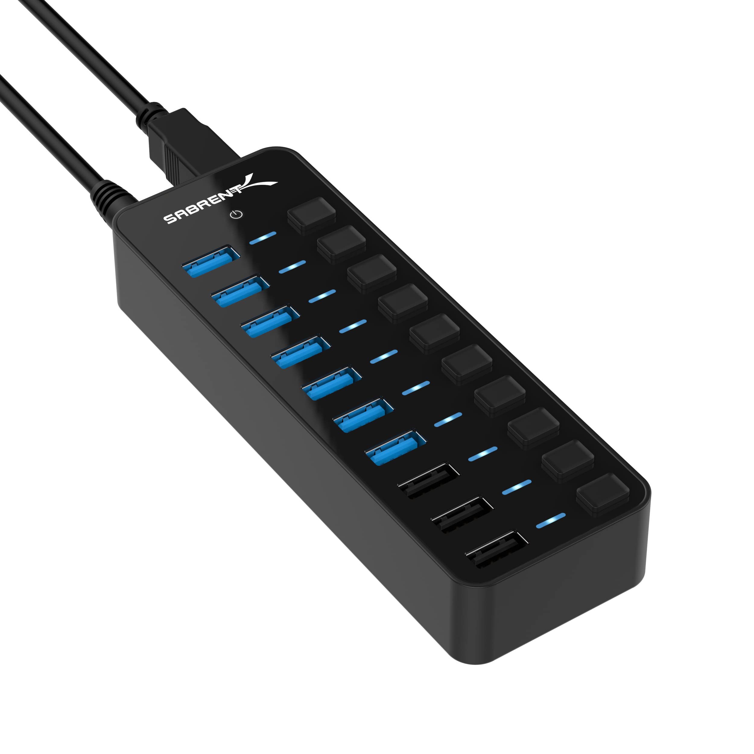 Sabrent 60W 10-Port USB 3.0 Data Hub w/ 3 Smart Charging Ports $36.95 Free Shipping