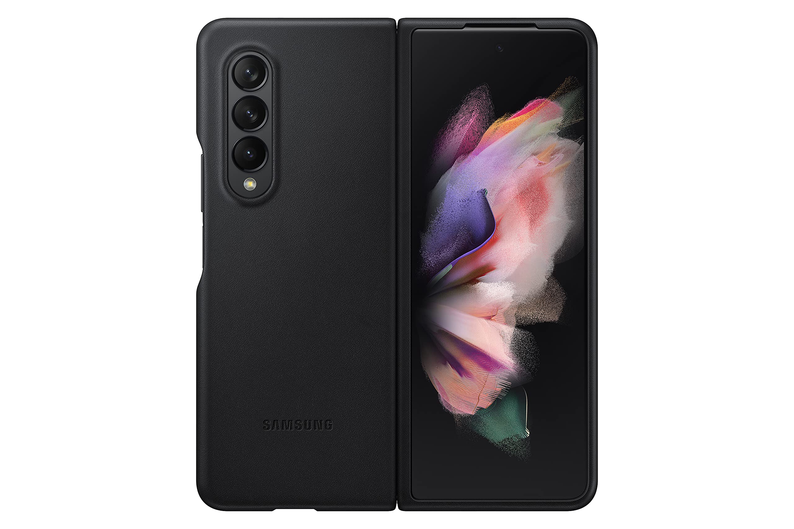 Samsung Galaxy Z Fold 3 Leather Protective Cover Phone Case Black $15.96 Free Shipping w/ Prime or on $35