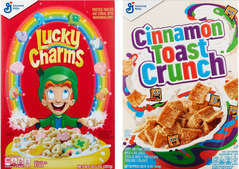 Select 10.5-Oz-12-Oz General Mills Cereals Cinnamon Toast Crunch, Lucky Charms, Reeses Puffs More 2 for $3 Free Store Pi