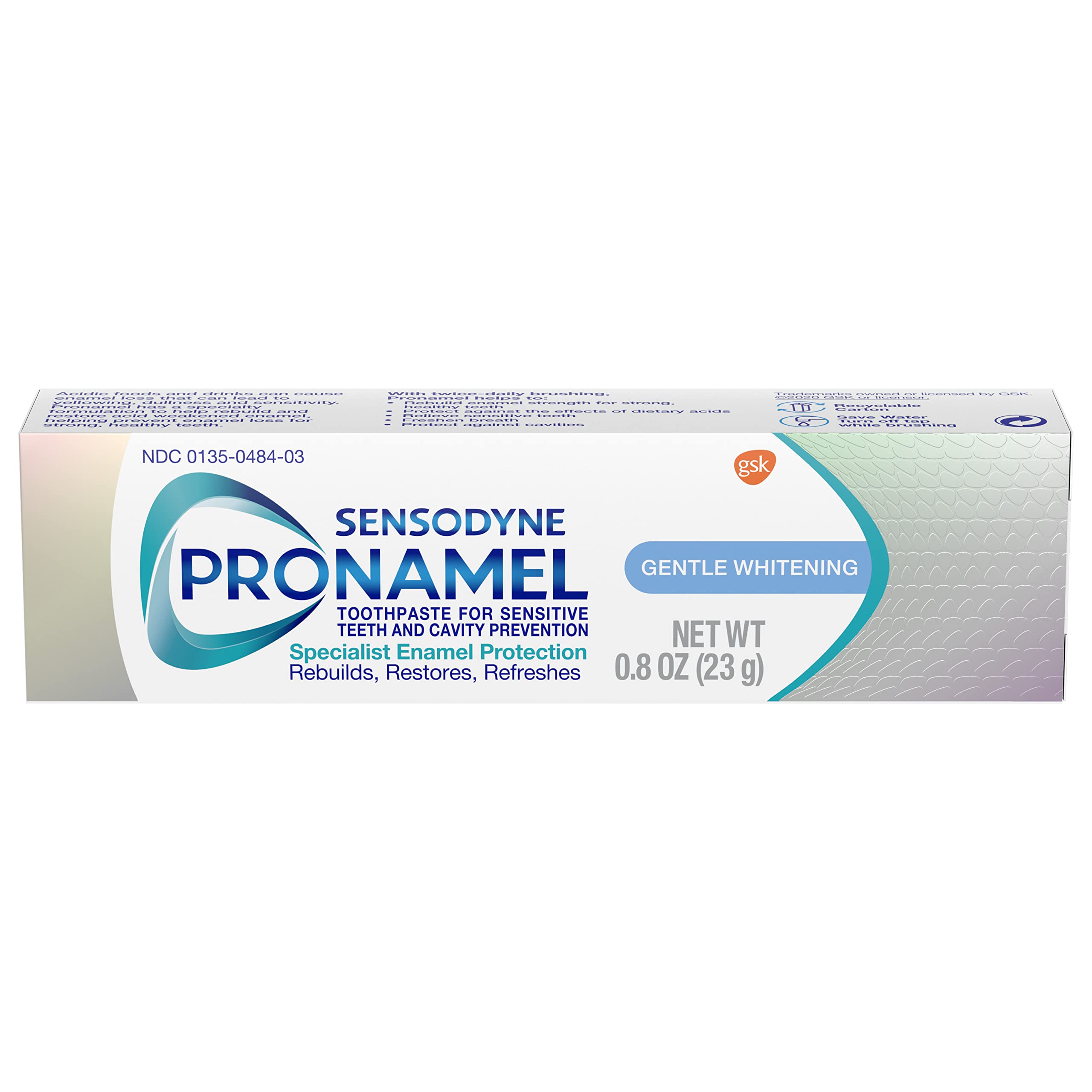 Sensodyne Pronamel Gentle Whitening Alpine Breeze Toothpaste - 0.8 ounce -Travel Size Subscribe Save $1.58