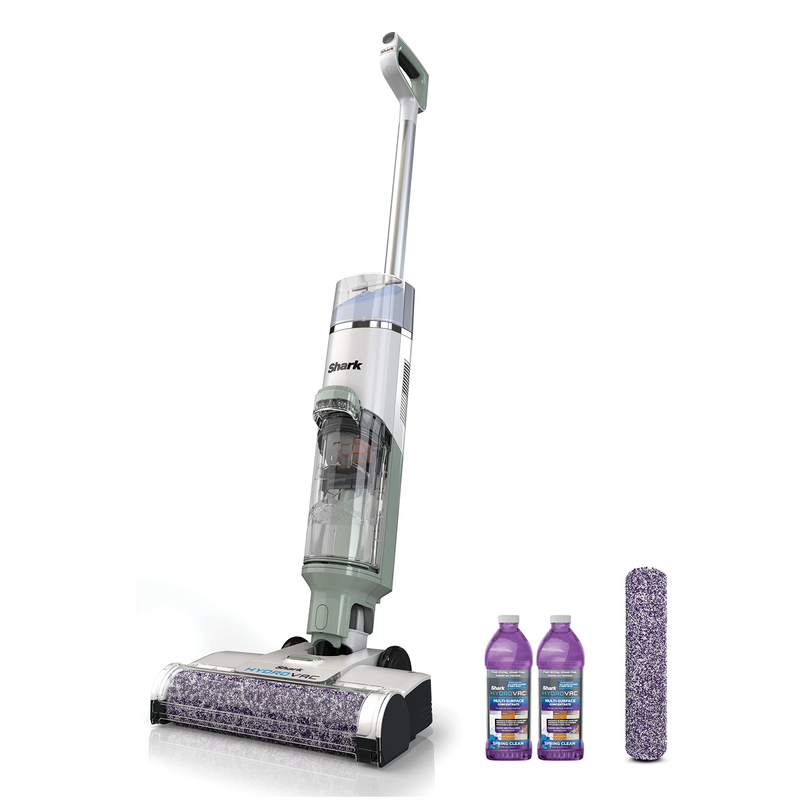 Shark HydroVac Pro XL Cordless Vacuum Mop w/ 2 Antimicrobial Brushrolls 2 Multi-Surface Concentrate Solutions AW201 $200