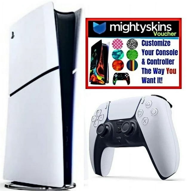 Sony PlayStation 5 PS5 Digital Console Slim Edition W/ Mightyskins Custom Skin Code Voucher - Bundle $439