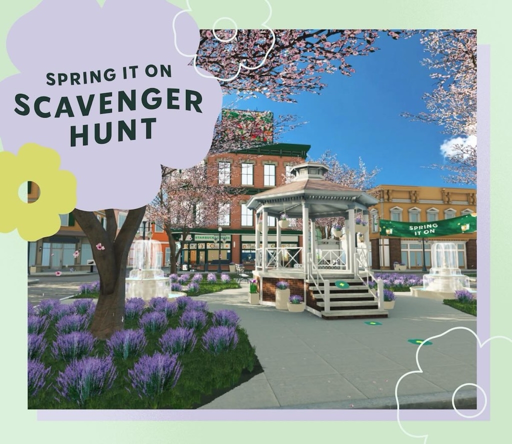 Starbucks 1/2 off Spring It On Virtual Scavenger Hunt
