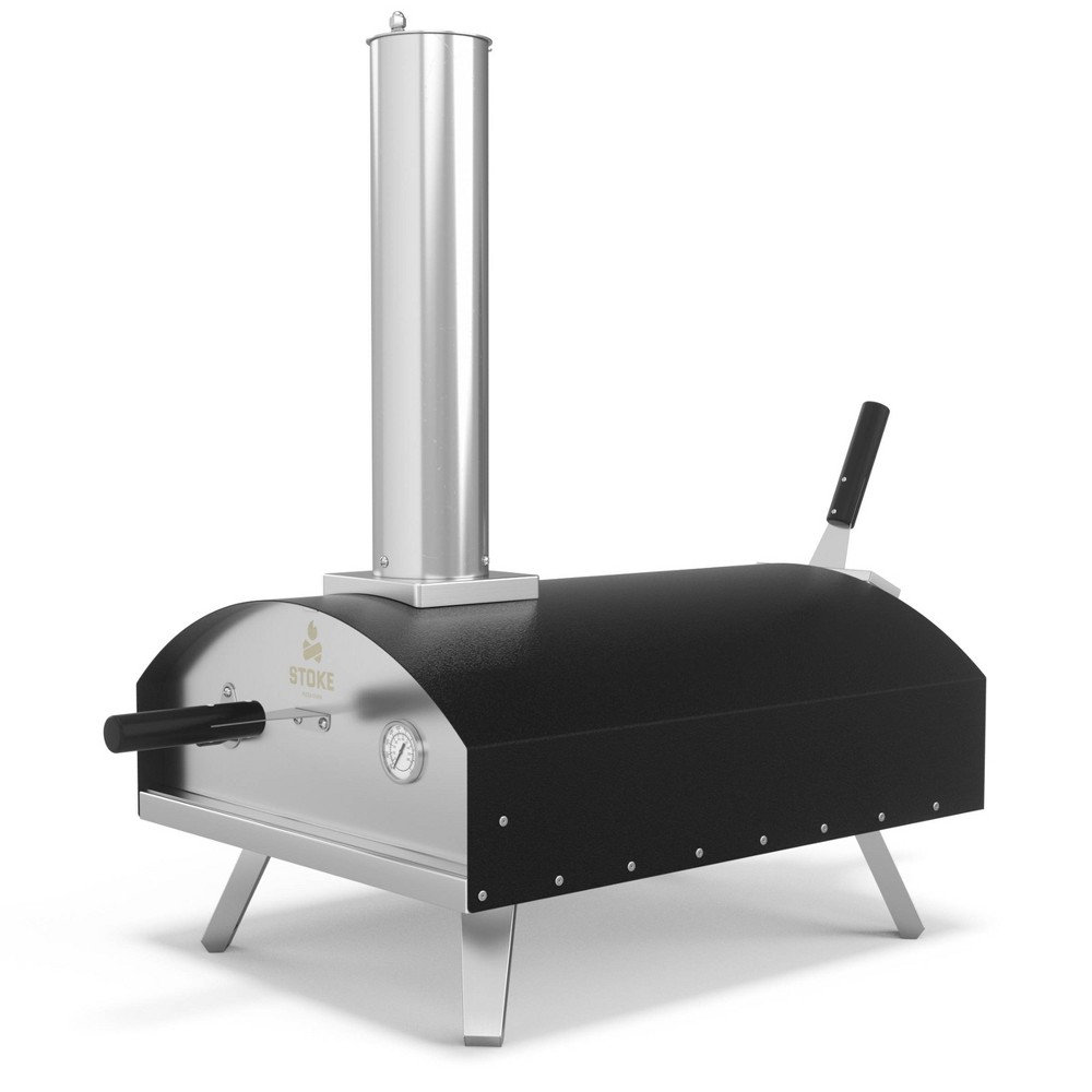 Stoke 5pc 13 Wood Fueled Outdoor Patio Pizza Oven With Pizza Stone, Weatherproof Cover, Pizza Peel And Pizza Cutter Targ