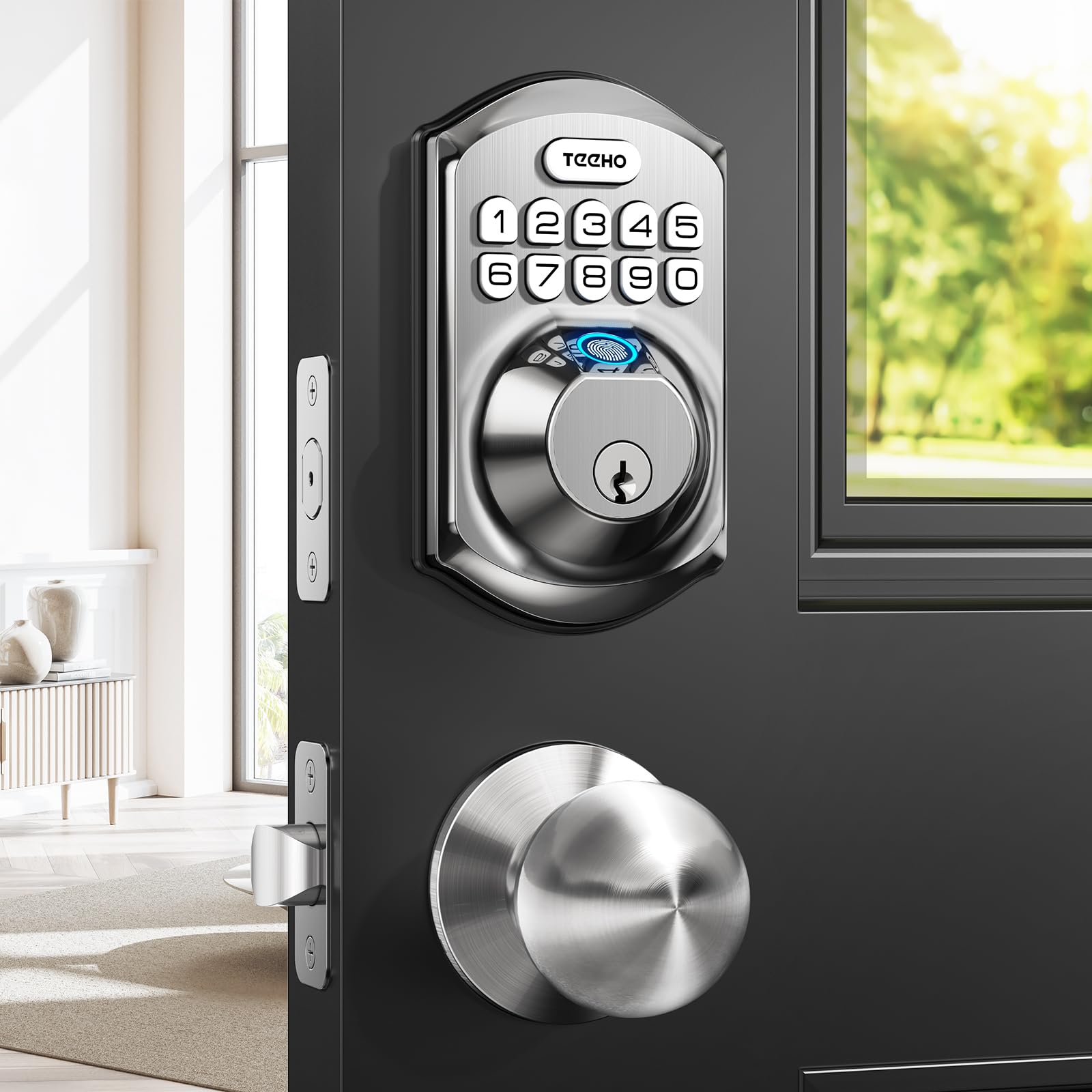 TEEHO TE002K Keyless Fingerprint Deadbolt Door Lock - various colors $44.49 Free Shipping