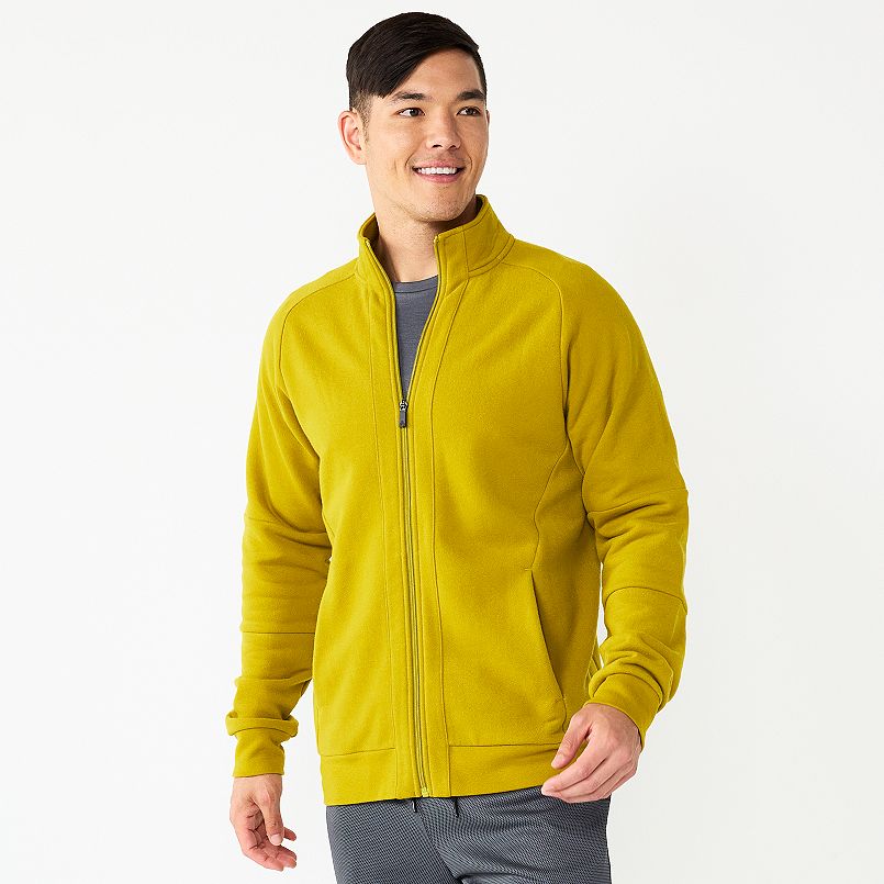 Tek Gear Mens Ultra Soft Fleece Track Jacket Lime Verbena $9 Free Shipping on $49