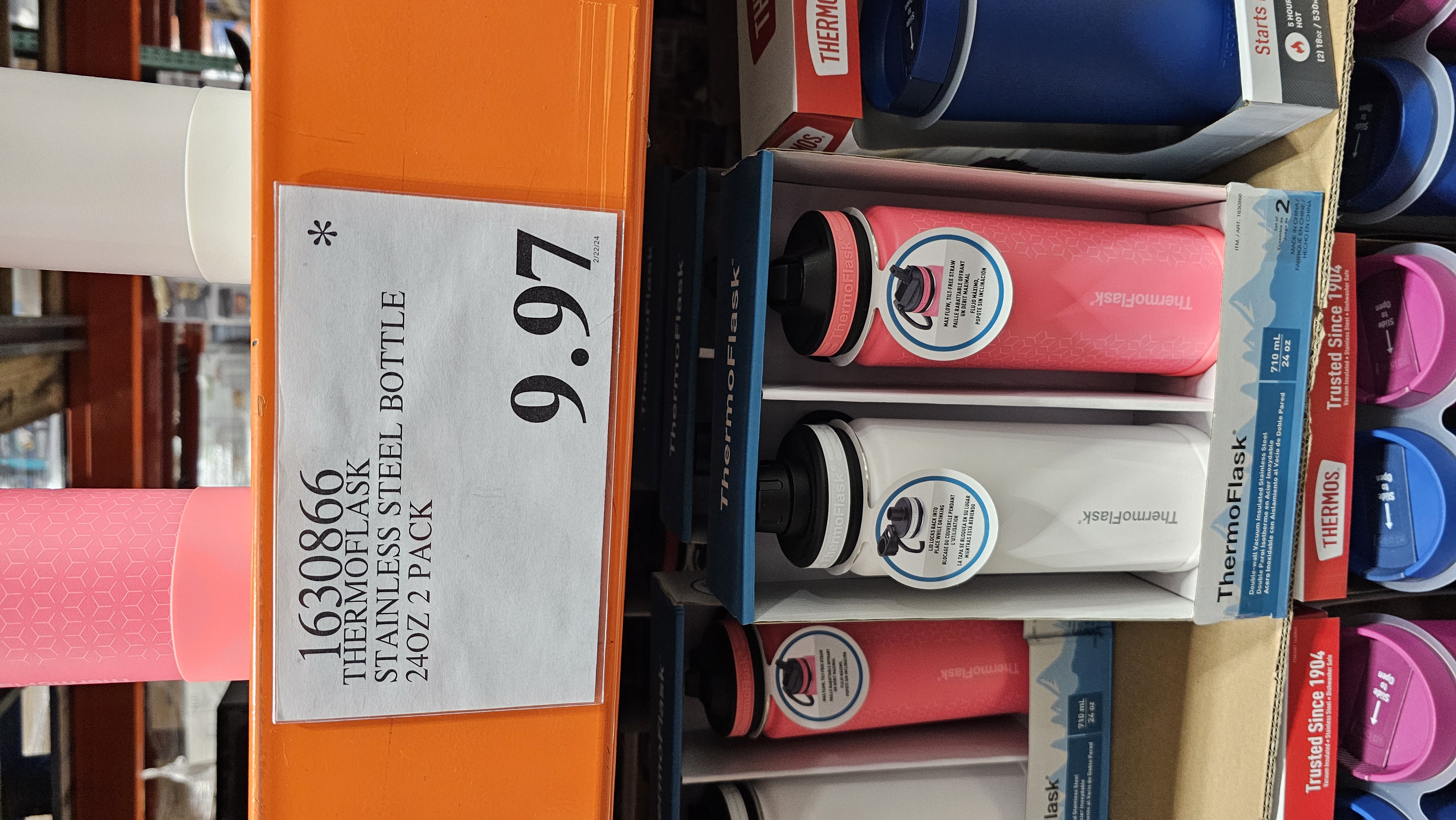ThermoFlask 24 oz Stainless Steel Insulated Water Bottle, 2-pack $9.97 IN STORE