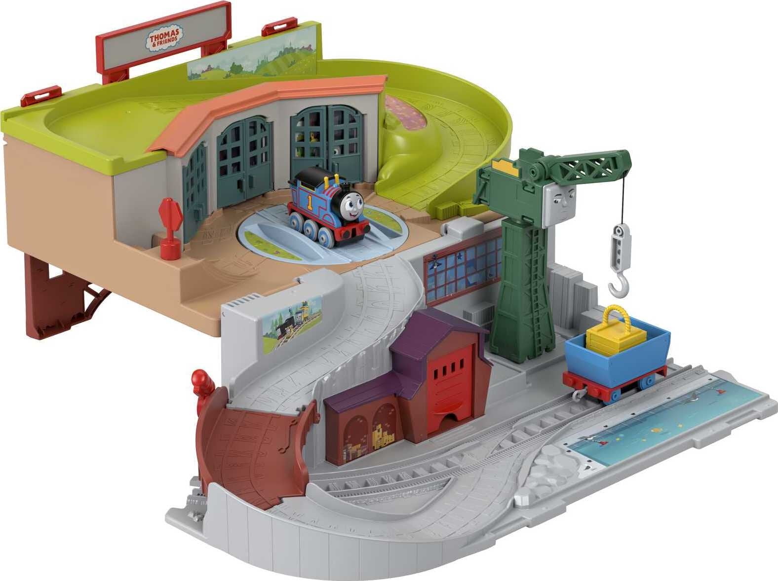 Thomas Friends Sodor Take-Along Playset with Diecast Thomas Engine Cranky The Crane $17.61