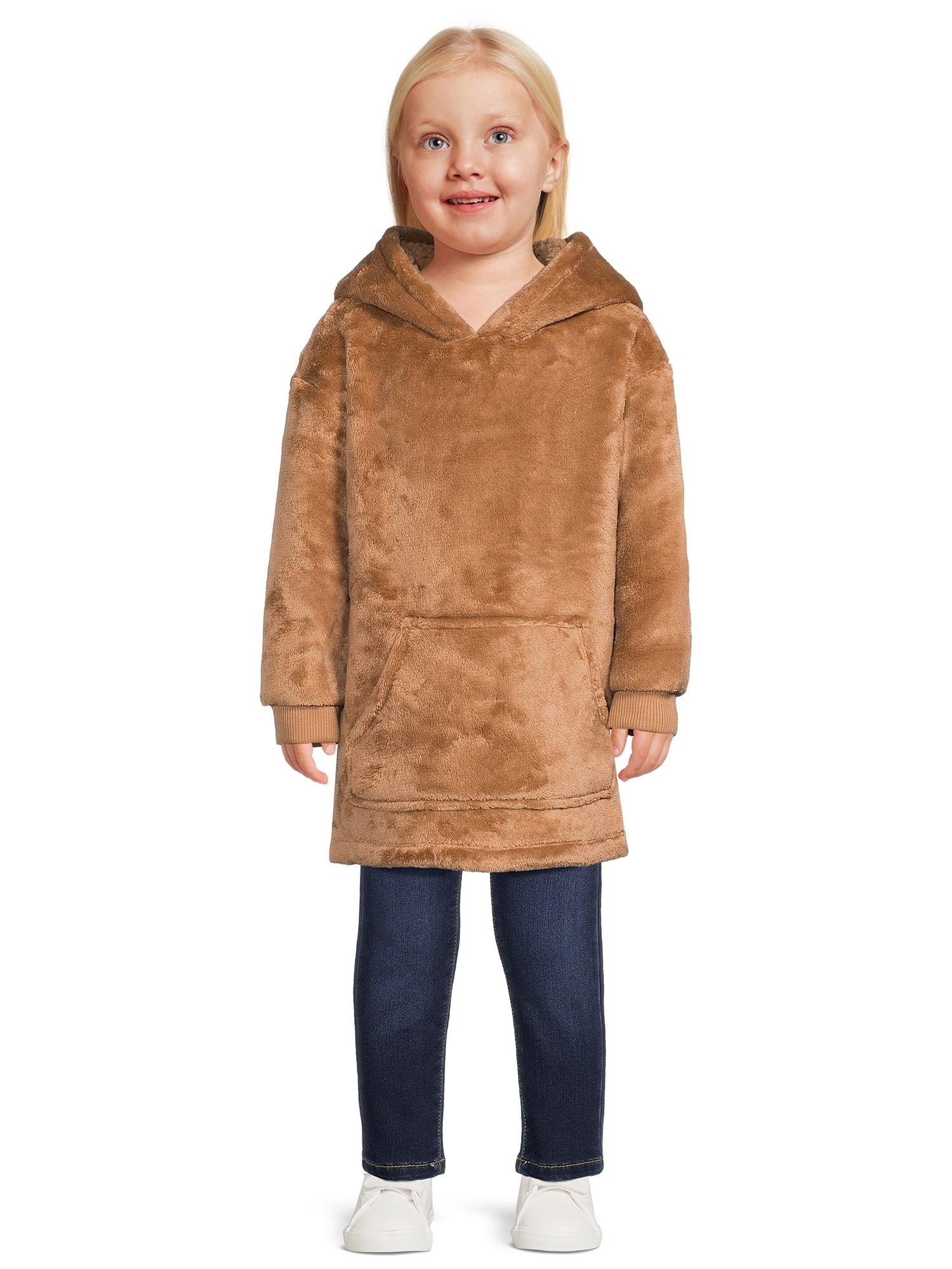 Toddler Unisex Faux Sherpa Snugget Hoodie For $1.50 Walmart