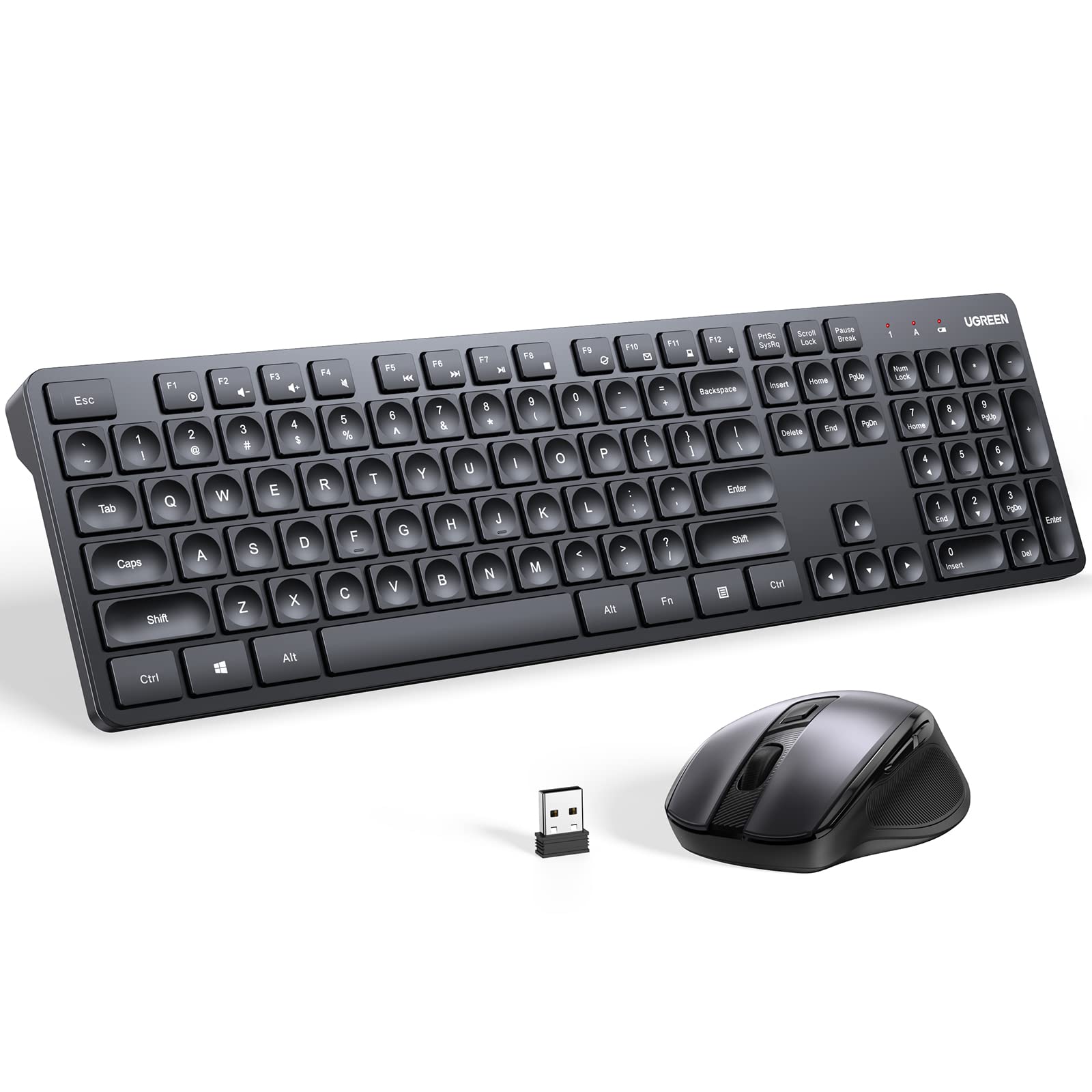 UGREEN Silent Wireless Full-Size Keyboard Mouse Combo $14 Free Shipping w/ Prime or $35 orders