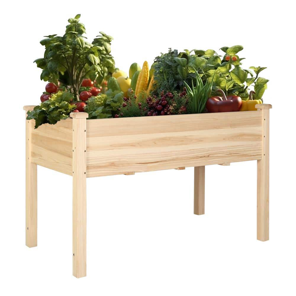 VEIKOUS 47 in. x 23 in. x 30 in. Wooden Raised Garden Bed with Liner PG0102-01-1 - $64.80