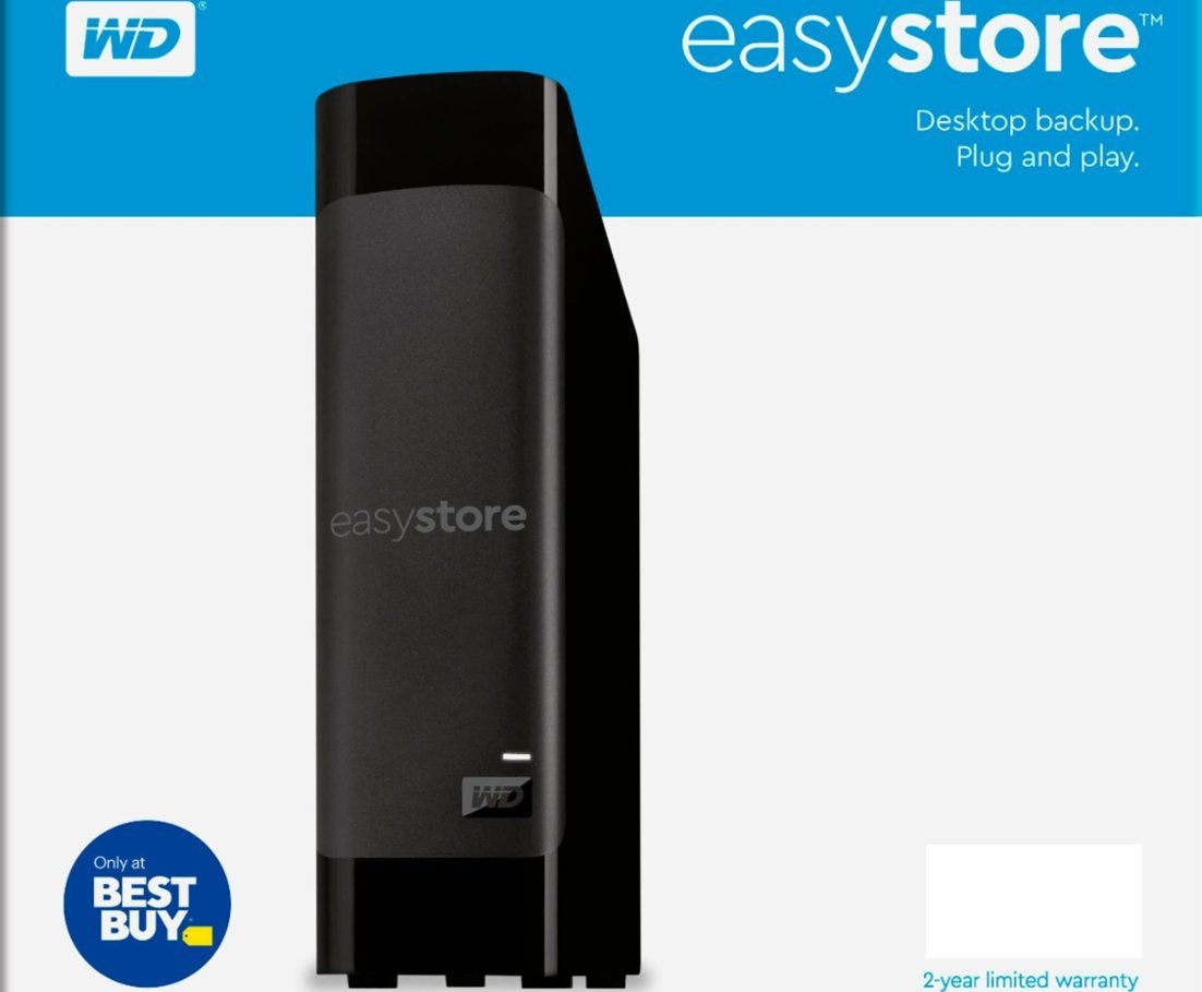 WD easystore 16TB External USB 3.0 Hard Drive Black $230