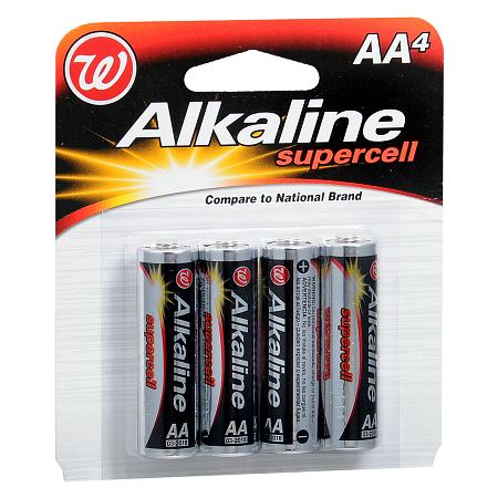 Walgreens Alkaline Supercell Batteries AAA 4 Walgreens $1.00