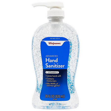 Walgreens Hand Sanitizer w/ Vitamin E 2-Count 28oz $1.74 or 2-Count 8oz $1.06 More Free Store Pickup on $10