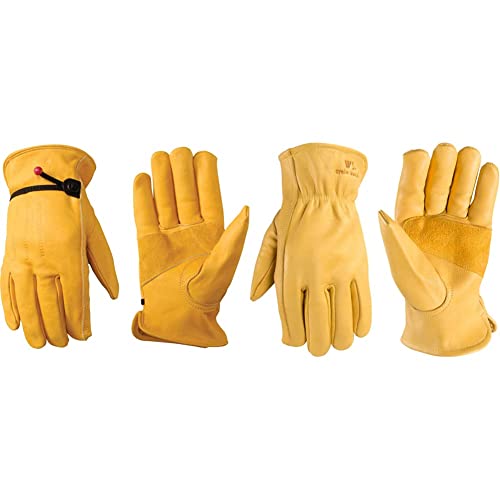 Wells Lamont Work Gloves 1132 Leather 1130S Reinforced Cowhide Leather Large $11.75