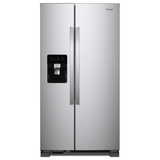 Whirlpool 24.6-cu ft Side-by-Side Refrigerator w/ Ice Maker, Water Ice Dispenser Fingerprint Resistant Stainless Steel $