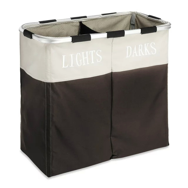 Whitemor Easycare Fabric Two Compartment Laundry Hamper Espresso $10.18 Free Shipping w/ Walmart or $35
