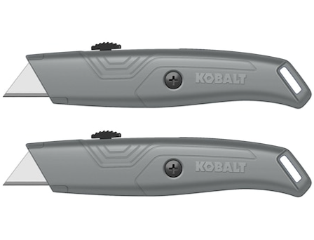 YMMV Kobalt 2pk 3/4-in 6-Blade Retractable Utility Knife with On Tool Blade Storage in the Utility Knives department at 
